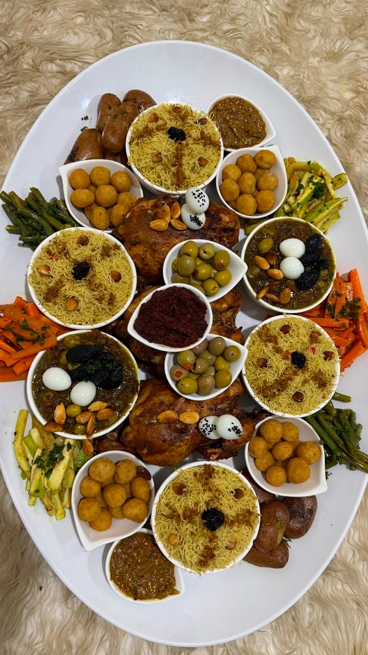 دجاج محمر مع السفة